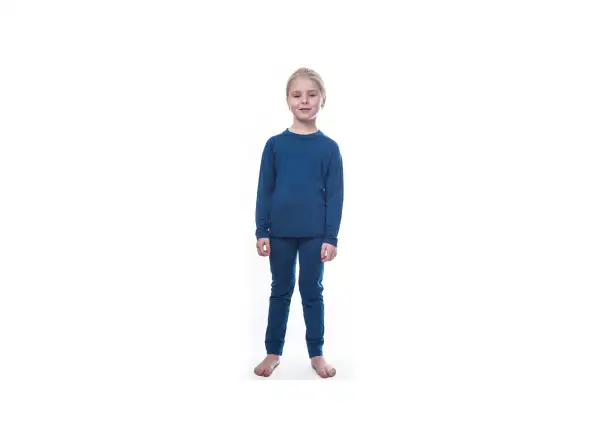 Sensor Merino Air detský set tričko dlhý rukáv + spodné nohavice tmavo modrá