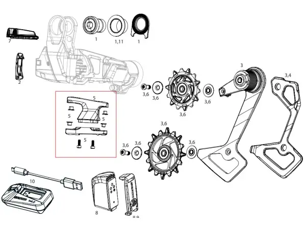 Sram RD outer link Red XPLR náhradný diel prehadzovačky