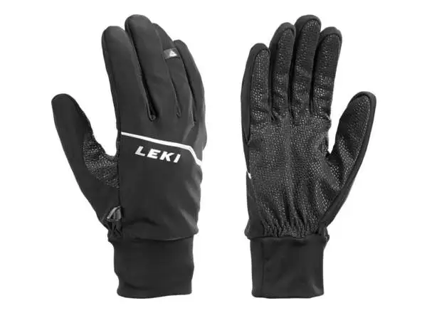 Leki Tour Lite lyžiarske rukavice Black-Chrome-White