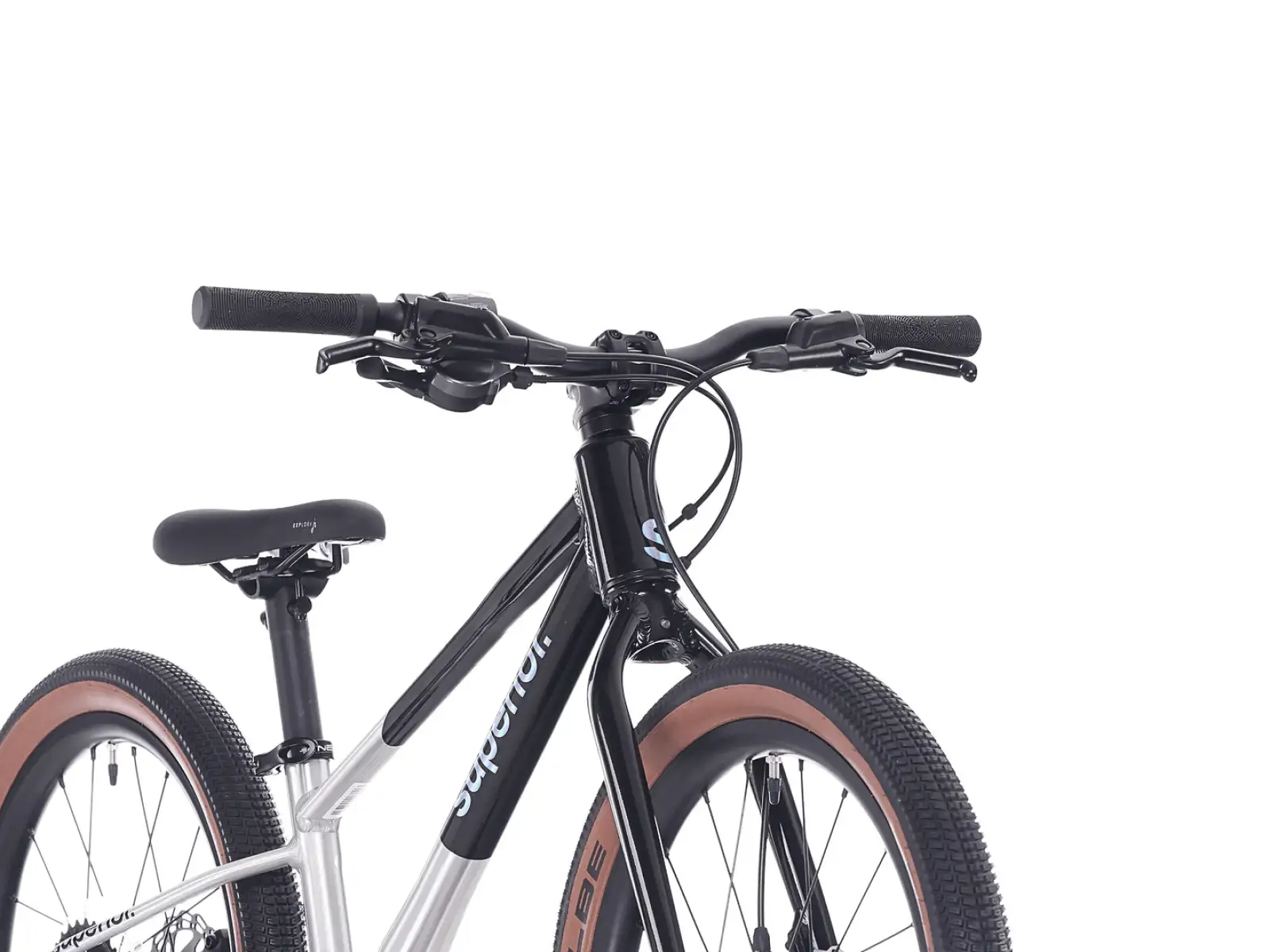 Superior TEAM 20 bicykel Gloss Brushed Alu / Rainbow Black 9.0"