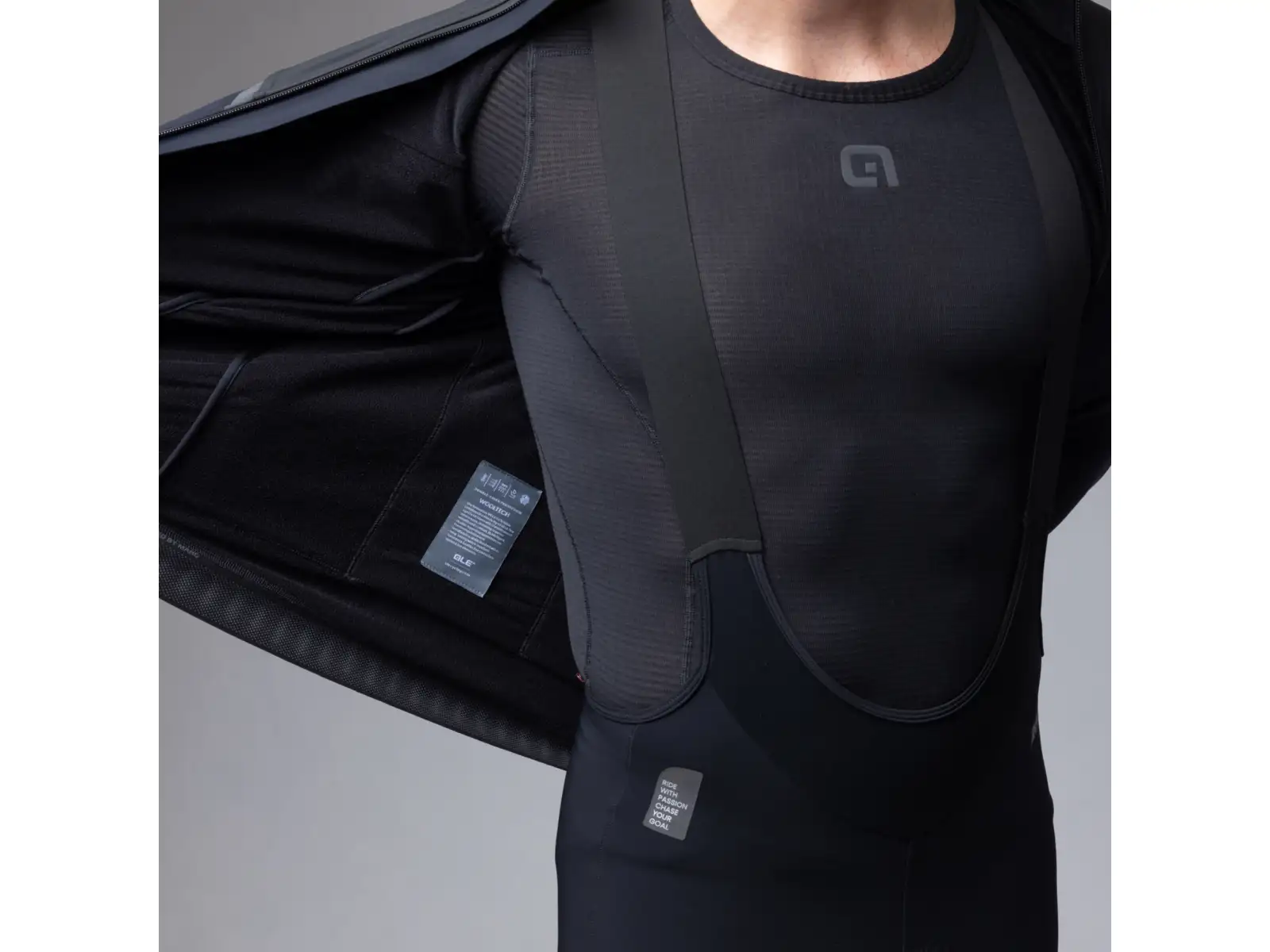 Alé R-EV1 Wool Speed pánska zimná cyklistická bunda Black