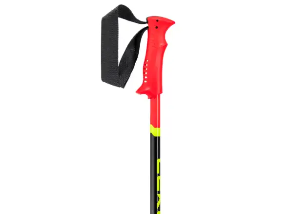 Leki Racing Kids detské zjazdové palice Bright Red/Black/Neon Yellow