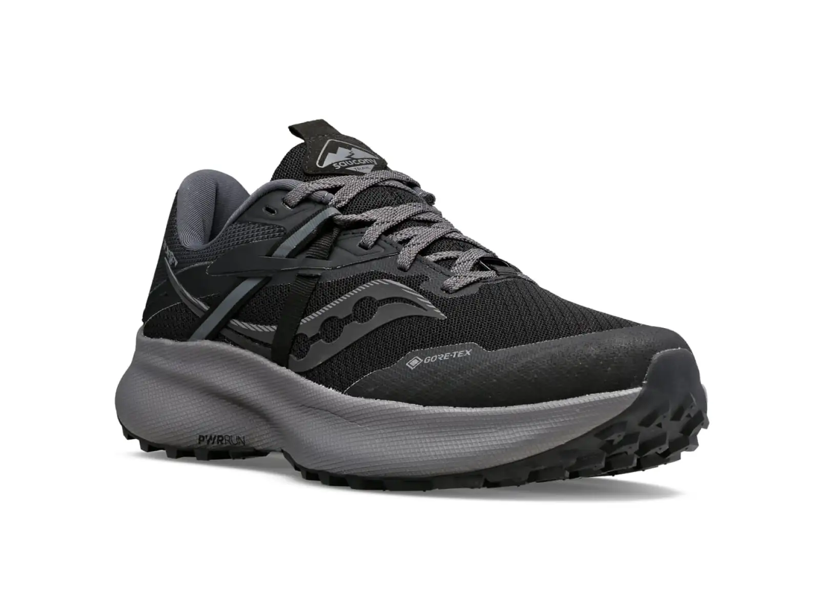 Saucony Ride 15 TR GTX dámska bežecká obuv Black/Charcoal 