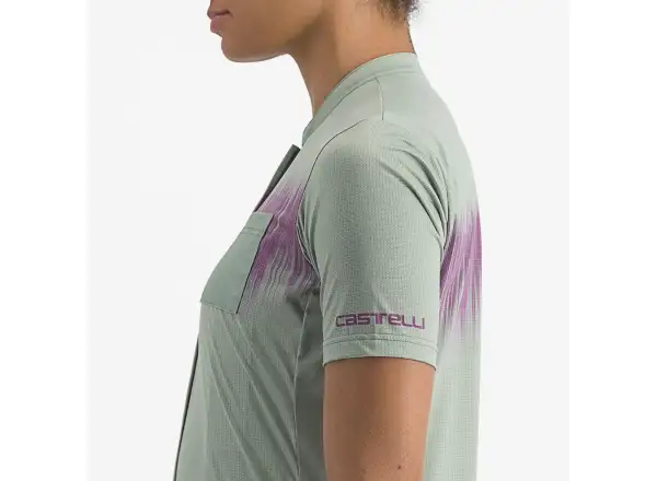 Castelli Unlimited Sentiero 2 dámsky dres krátky rukáv Defender Green