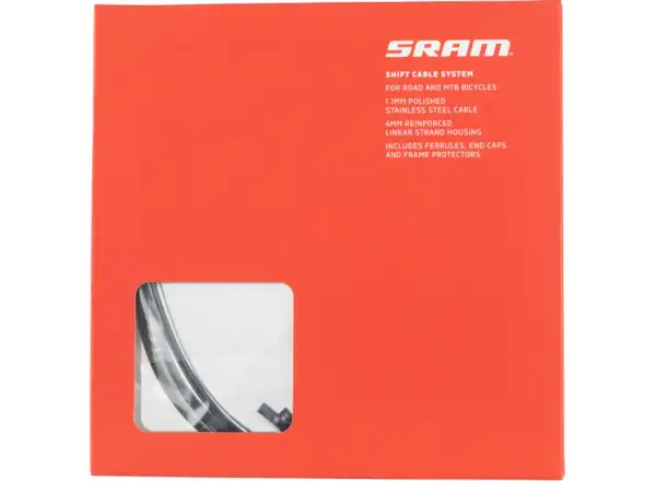 Sram radiace lanko a bowden kit nerez 4 mm čierna V2