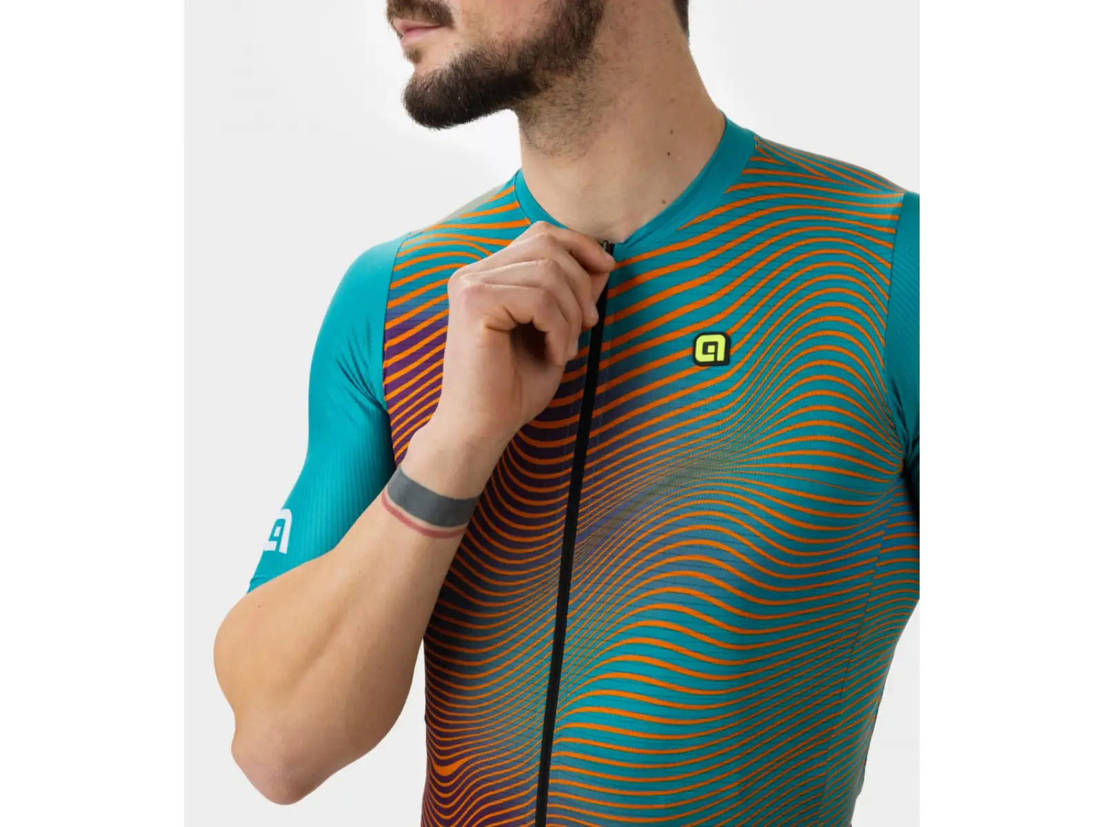 Alé PR-E Onda pánsky dres krátky rukáv Emerald Green