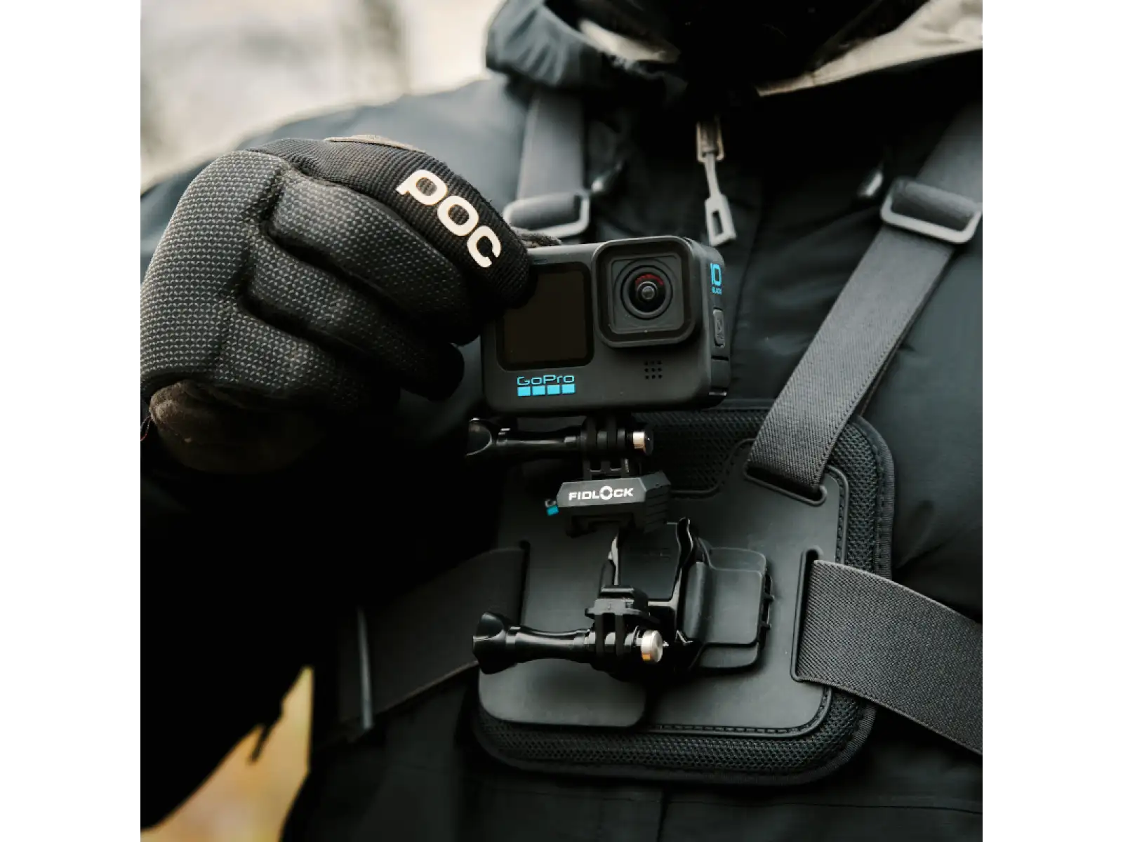 Fidlock Pinclip držiak akčných kamier čierna