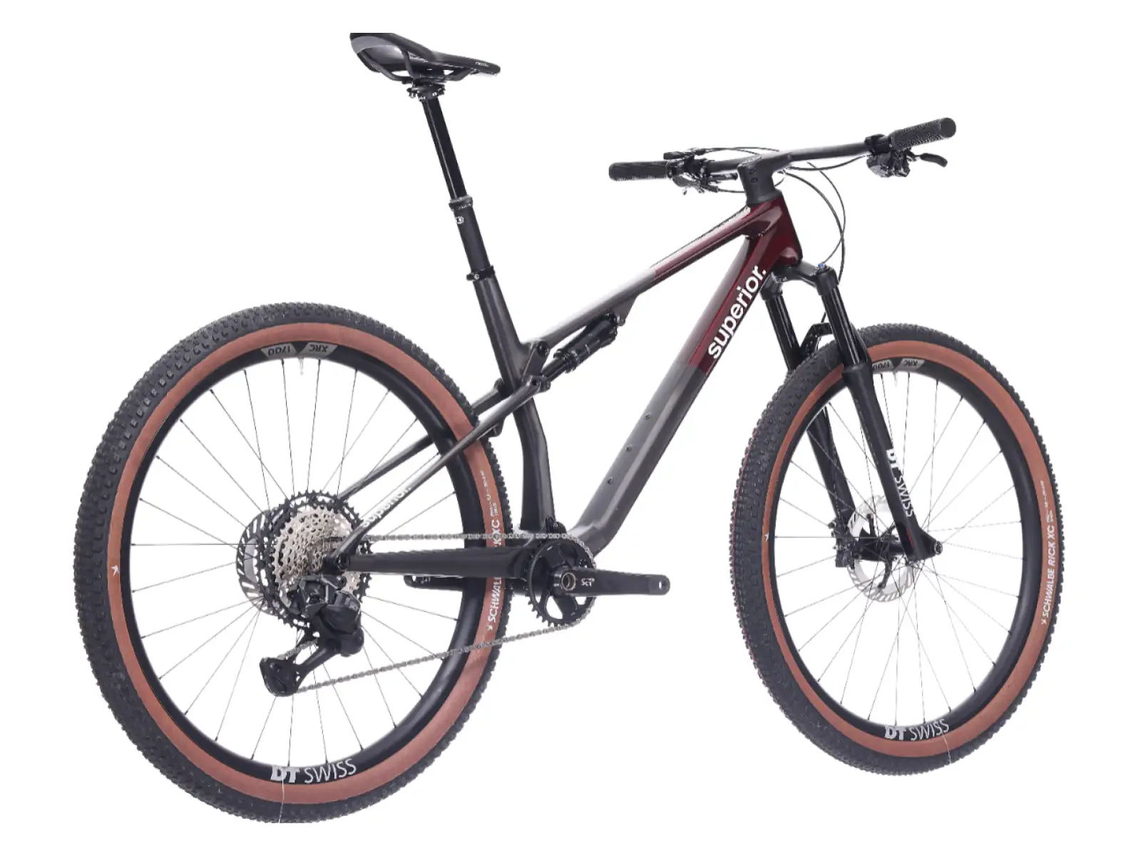 Superior XF 9.6 Team celoodpružený bicykel Gloss Carbon/Red Carbon