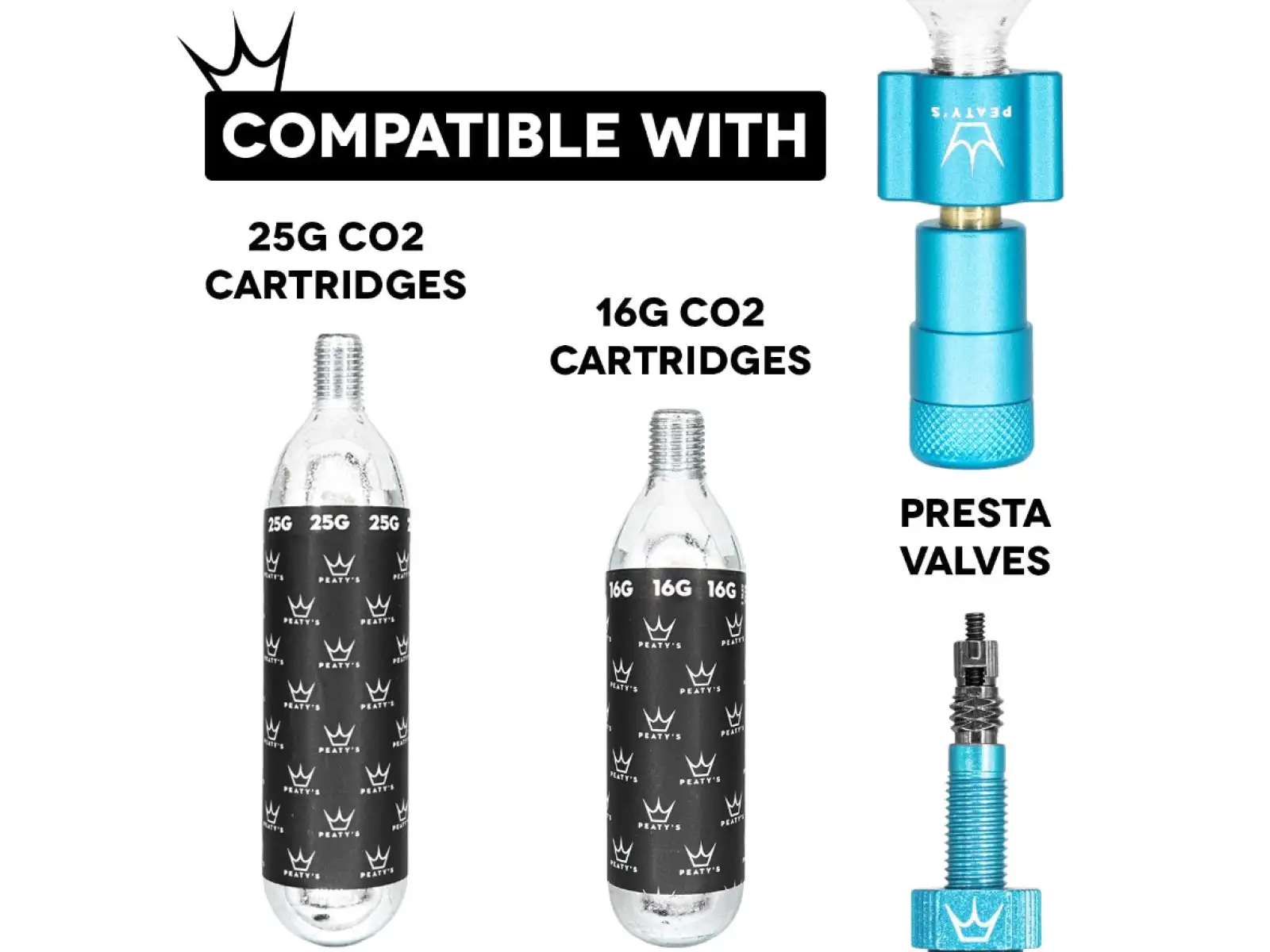 Peatys Holeshot CO2 hlavica pumpy Gold