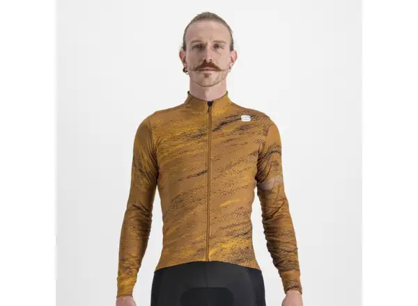 Sportful Cliff Supergiara Thermal pánsky dres s dlhým rukávom kožený golden oak black