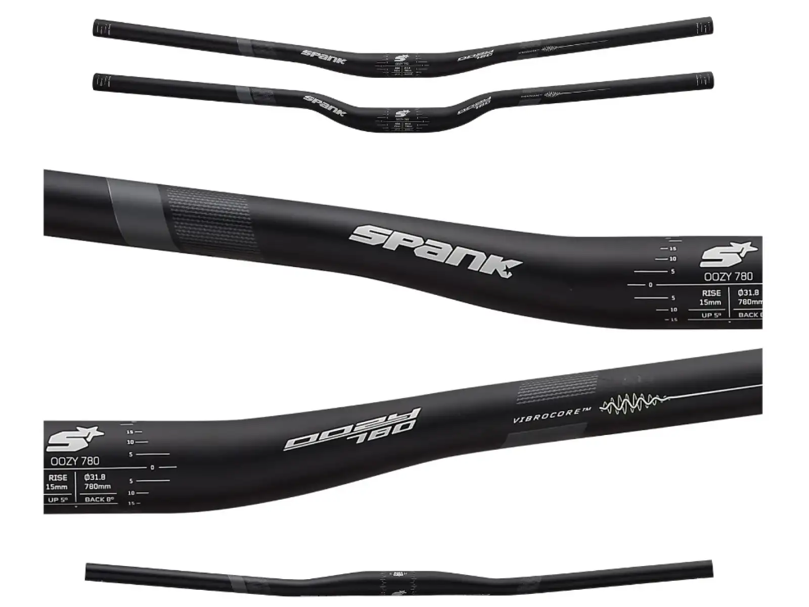 Spank OOZY Vibrocore riadidlá 780 mm 15R Black Grey