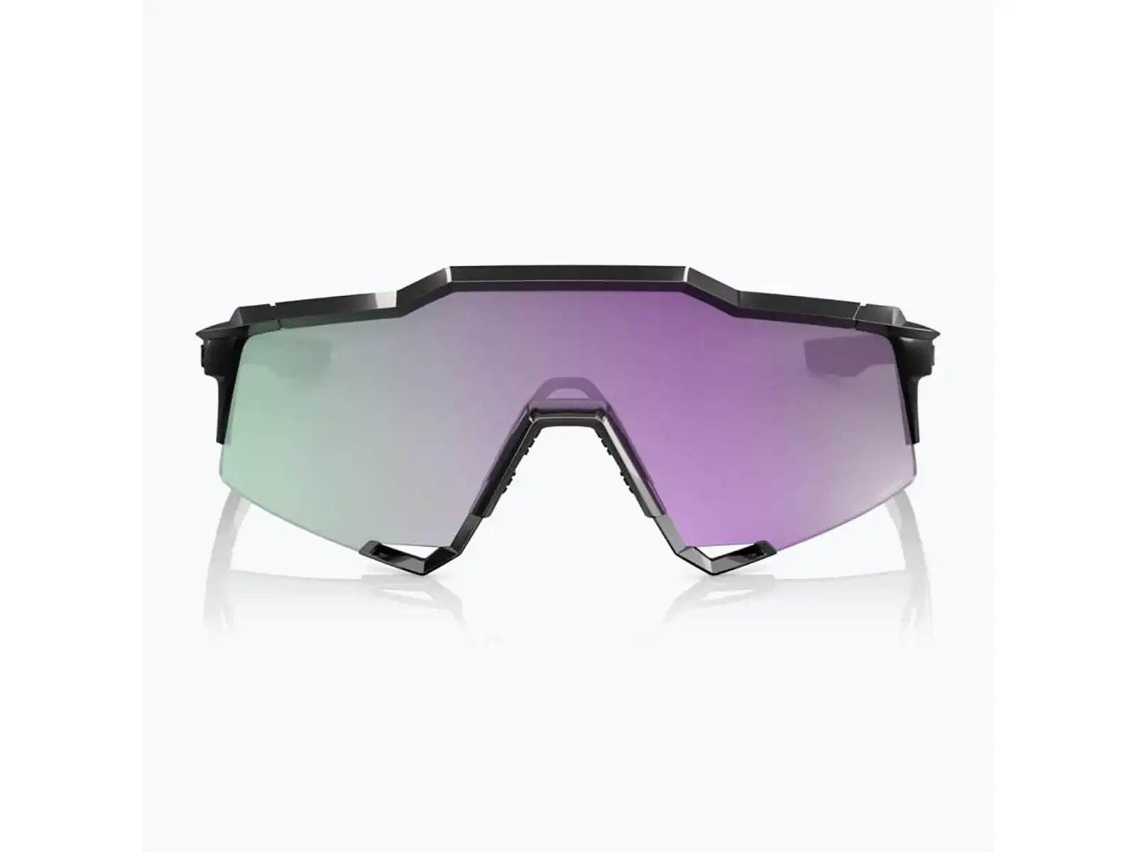 100% Speedcraft slnečné okuliare Polished Black/HiPER Polarized Lavender Mirror
