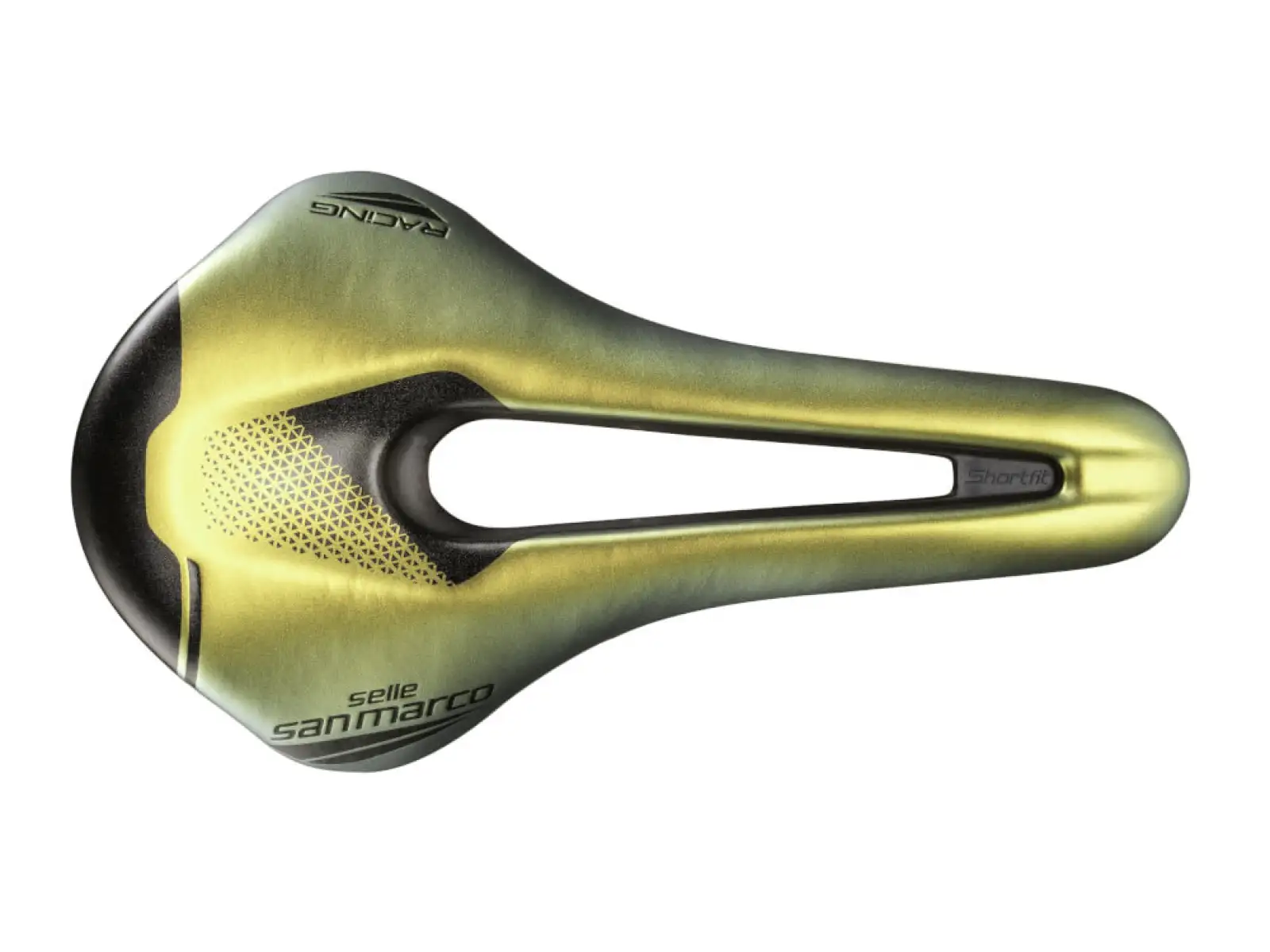 Selle San Marco Shortfit 2.0 Open-Fit Racing úzke sedlo Iridescent Gold