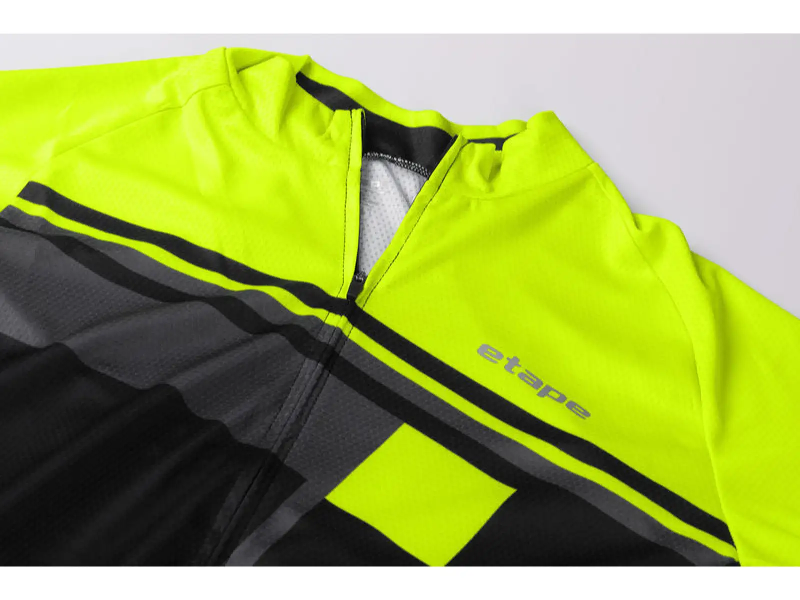 Etape Cube pánsky dres krátky rukáv čierna/žltá fluo