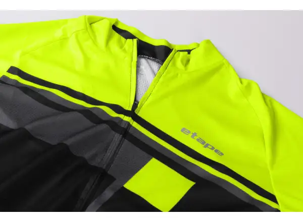 Etape Cube pánsky dres krátky rukáv čierna/žltá fluo