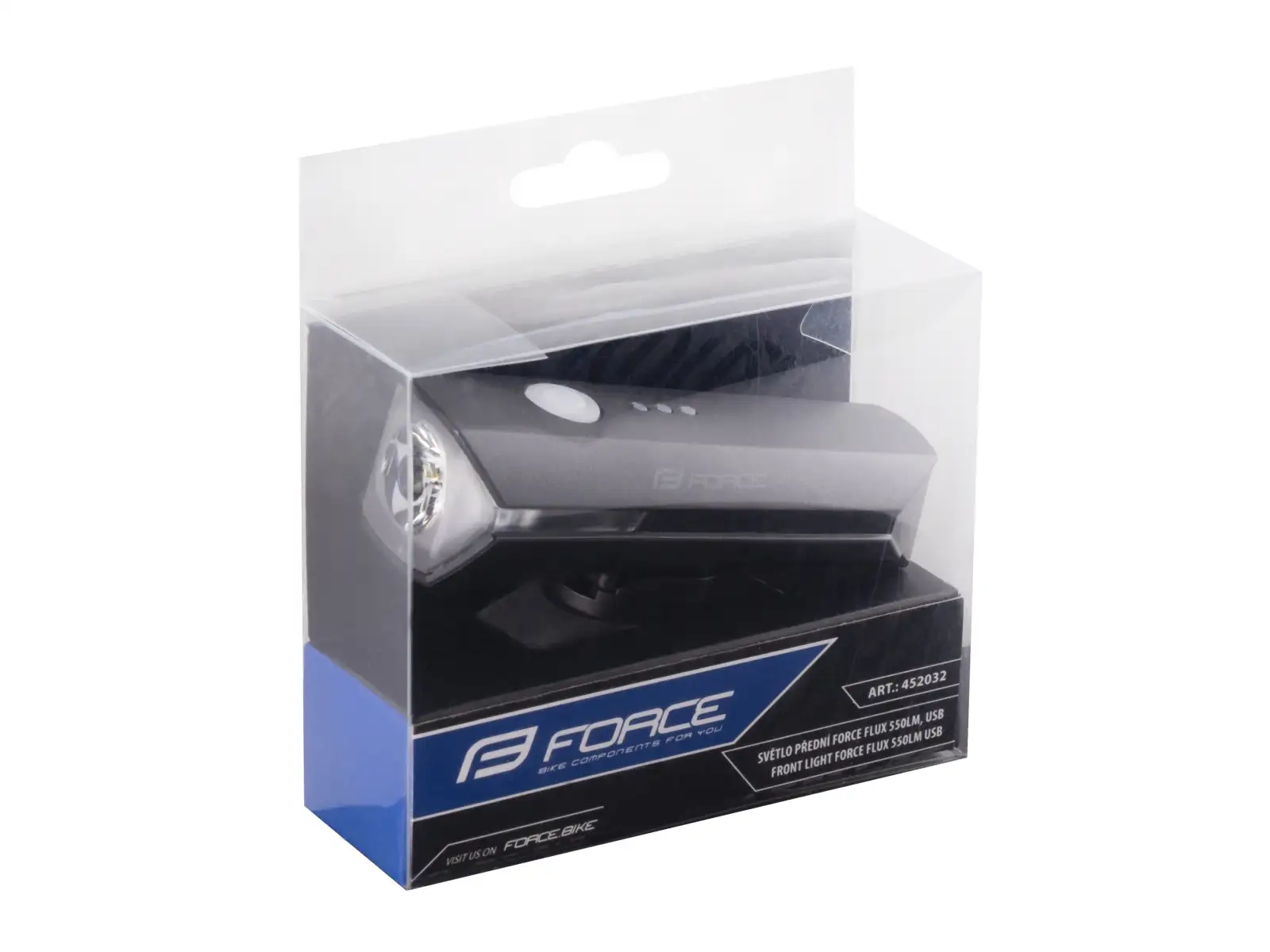Force FLUX 550 lm predné svetlo USB-C čierna