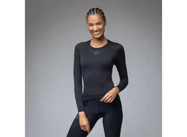 Alé Intimo Merino dámske spodné tričko dlhý rukáv Black