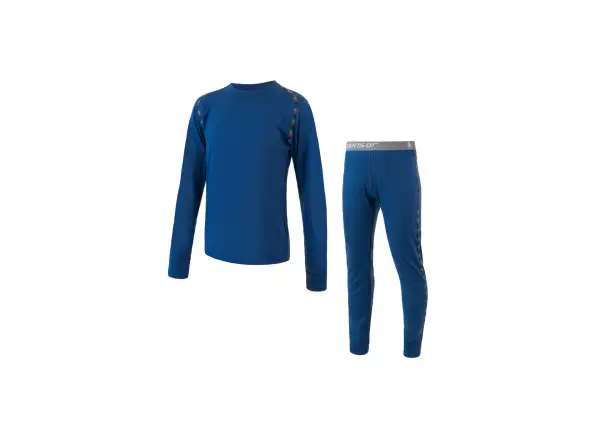 Sensor Merino Air set detské tričko s dlhým rukávom + nohavice tmavomodré