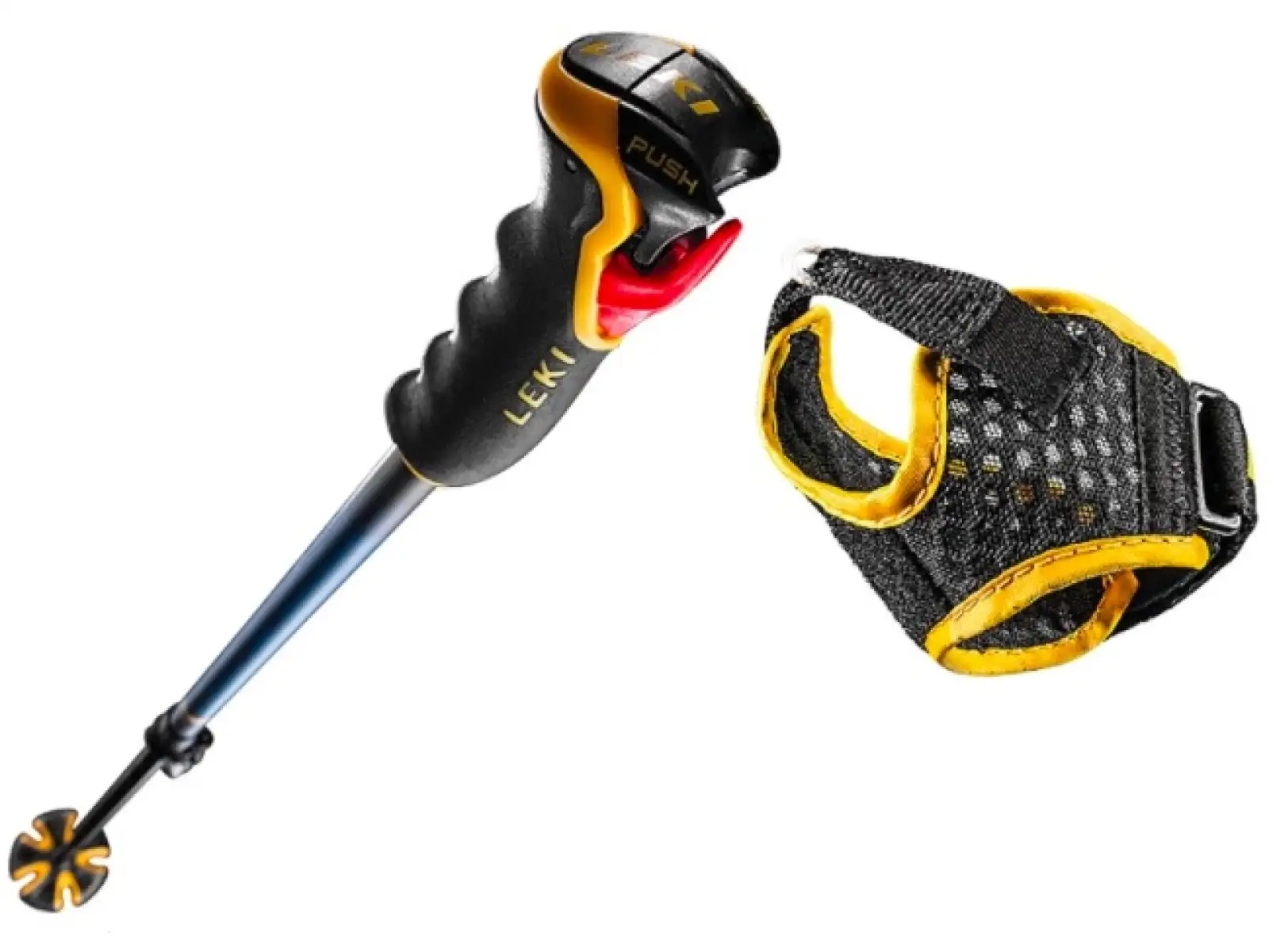 Teleskopické zjazdové palice Leki Spitfire Vario 3D Blue/Yellow 110 - 140 cm