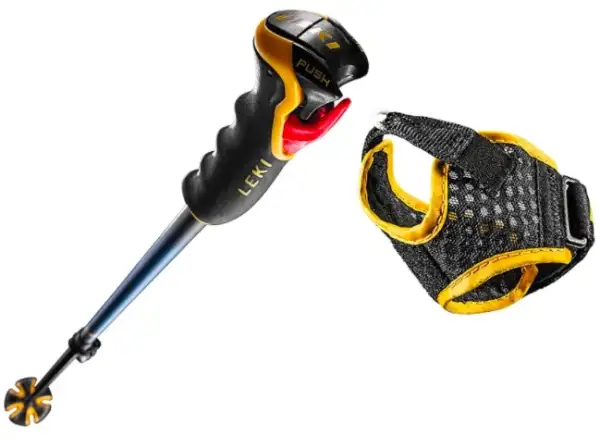 Teleskopické zjazdové palice Leki Spitfire Vario 3D Blue/Yellow 110 - 140 cm