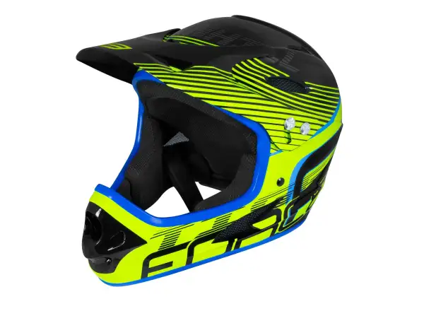 Force Tiger downhill prilba čierna/fluo