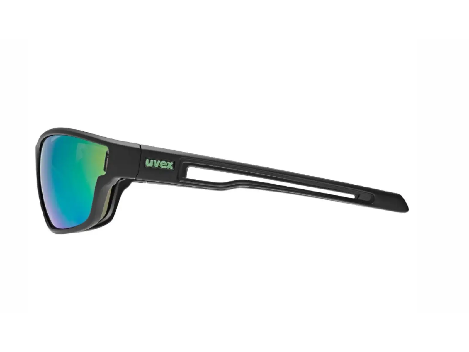 Uvex Sportstyle 806 okuliare Black Matt/Mirror Green