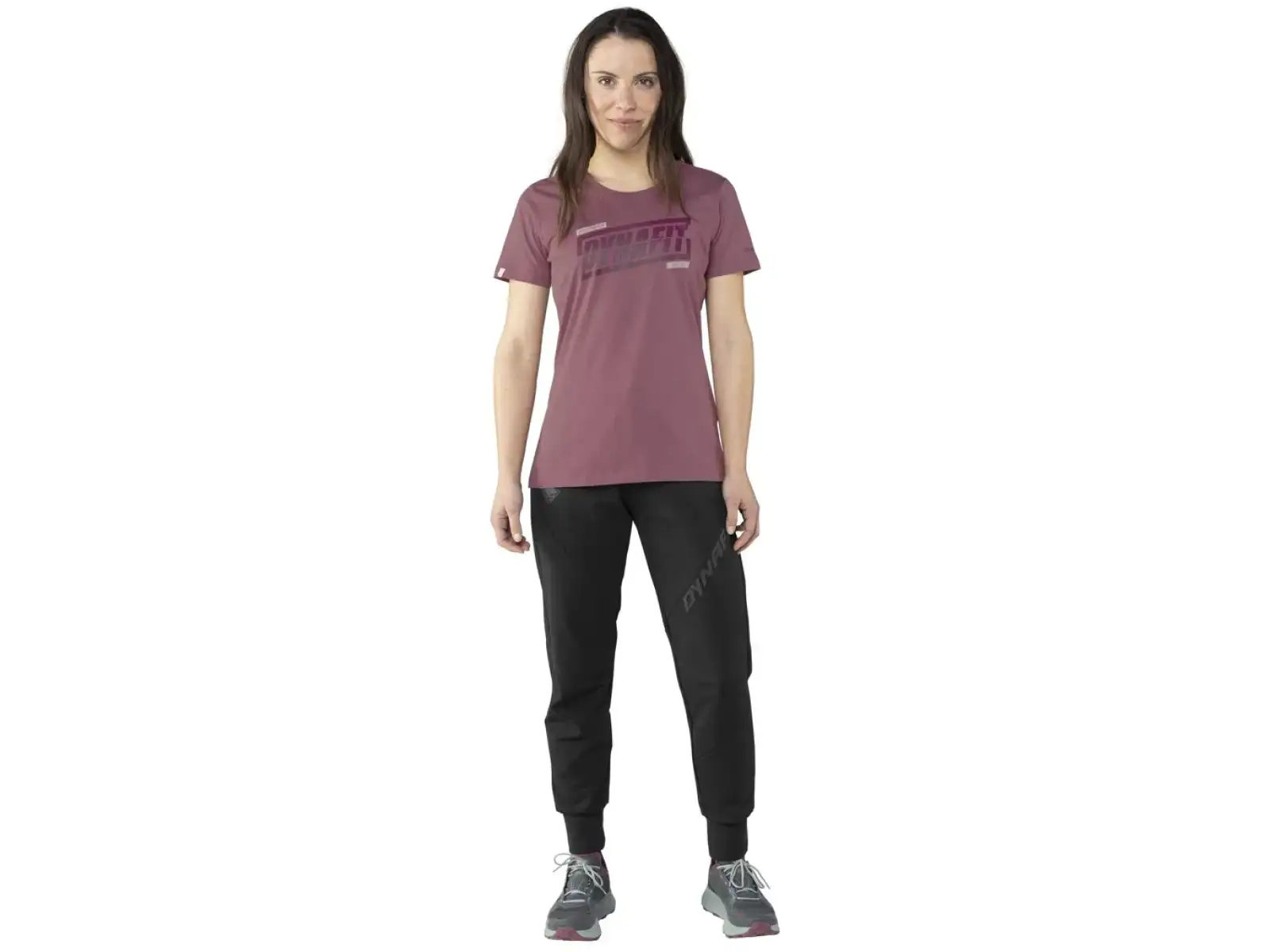 Dynafit Graphic Cotton dámske tričko s krátkym rukávom Dark Rose/Tabloid
