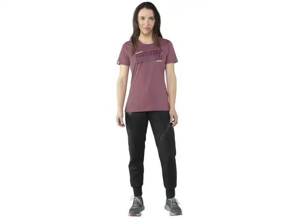 Dynafit Graphic Cotton dámske tričko s krátkym rukávom Dark Rose/Tabloid