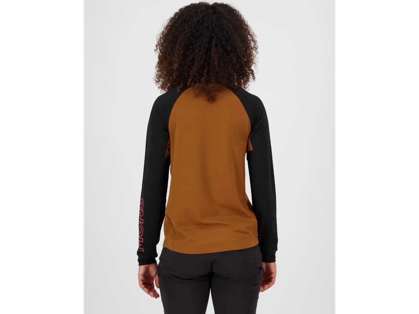 Mons Royale Tarn Merino dámske tričko dlhý rukáv Caramel / Black