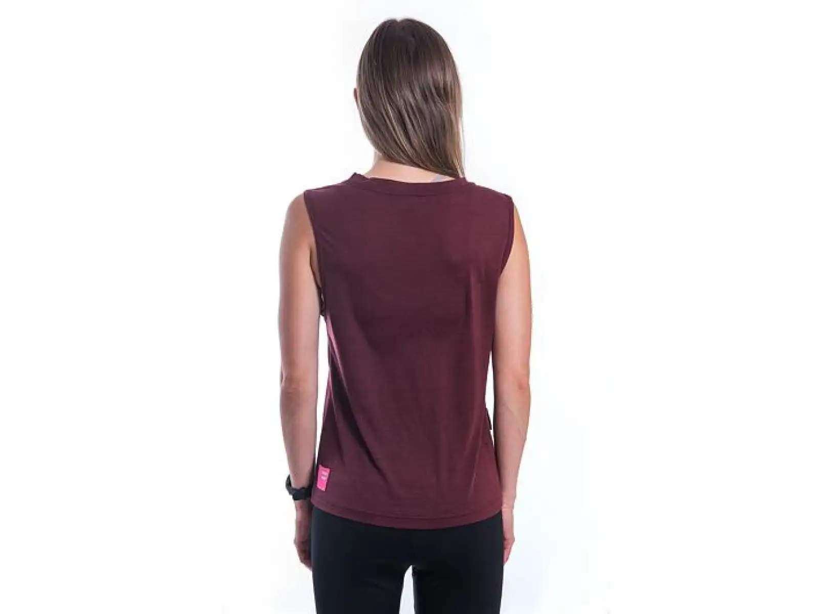 Sensor Merino Air Fox dámske tričko bez rukávov Port Red