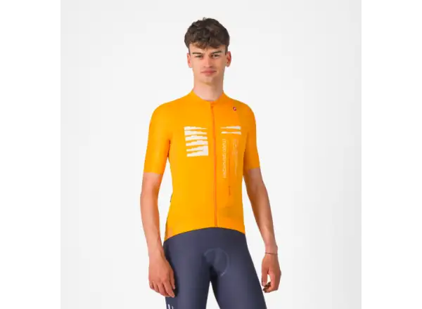 Castelli Espresso R-A/D pánsky dres krátky rukáv Vivid Orange