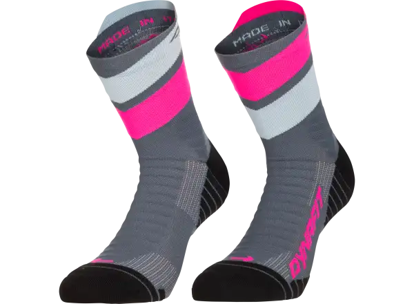 Dynafit Ultra Mid bežecké ponožky Cinder/Pink Glo