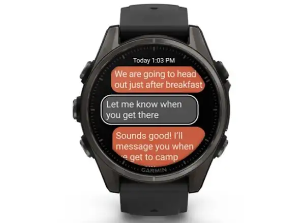 Garmin fenix 8 - 43 mm AMOLED Sapphire inteligentné hodinky Carbon titanium Black/Pebble grey