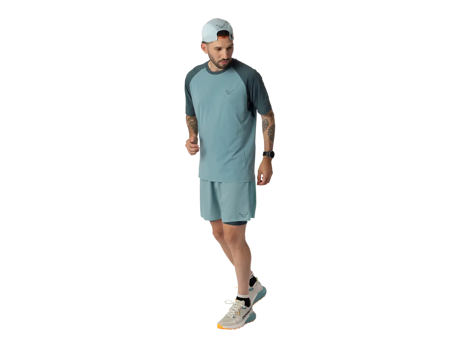 Dynafit Alpine Pro 2v1 pánske bežecké šortky Smoke Blue