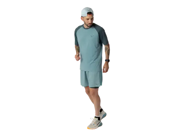 Dynafit Alpine Pro 2v1 pánske bežecké šortky Smoke Blue