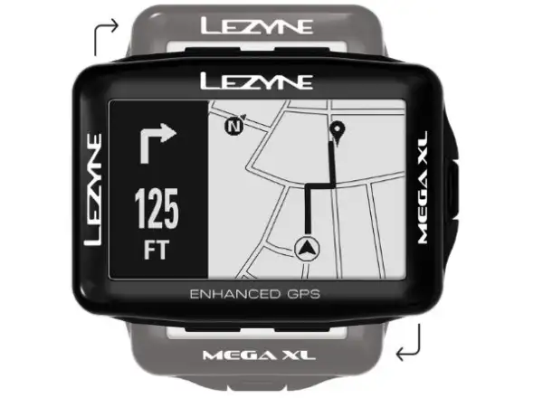 GPS navigácia Lezyne Mega XL čierna