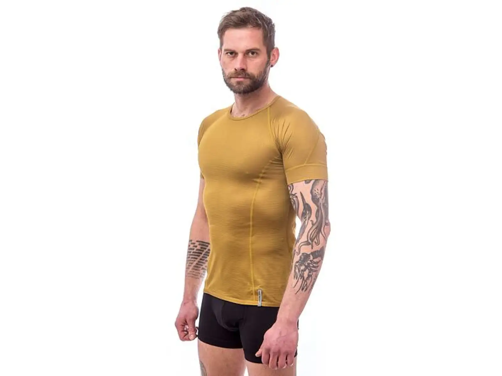 Sensor Coolmax Tech pánske tričko krátky rukáv Mustard