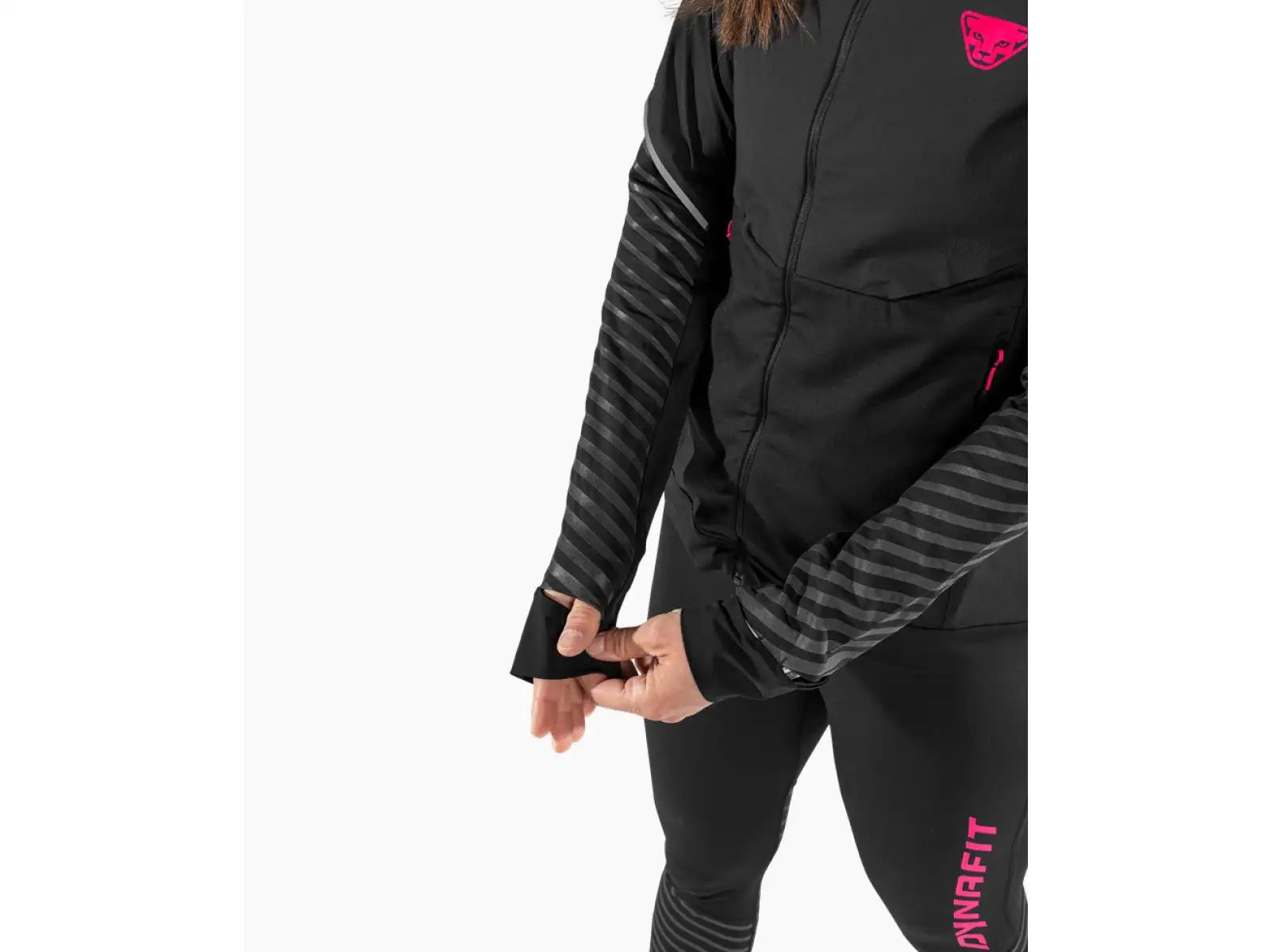 Dynafit Alpine Reflective dámska bunda Black Out/Pink Glo