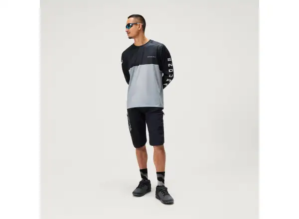 Endura Core Printed L/S Tee pánsky dres dlhý rukáv Black