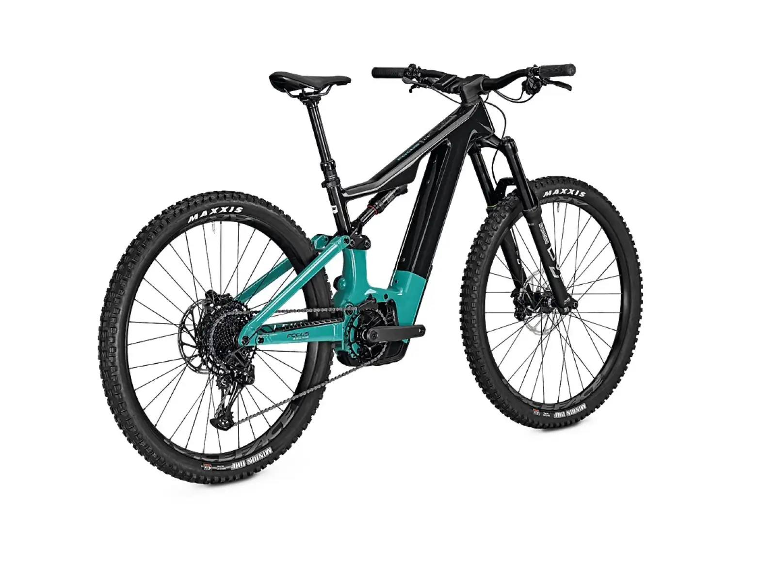 Focus Jam2 8.7 DI 625 Wh horský elektrobicykel Carbon Raw Glossy/Bluegreen Glossy