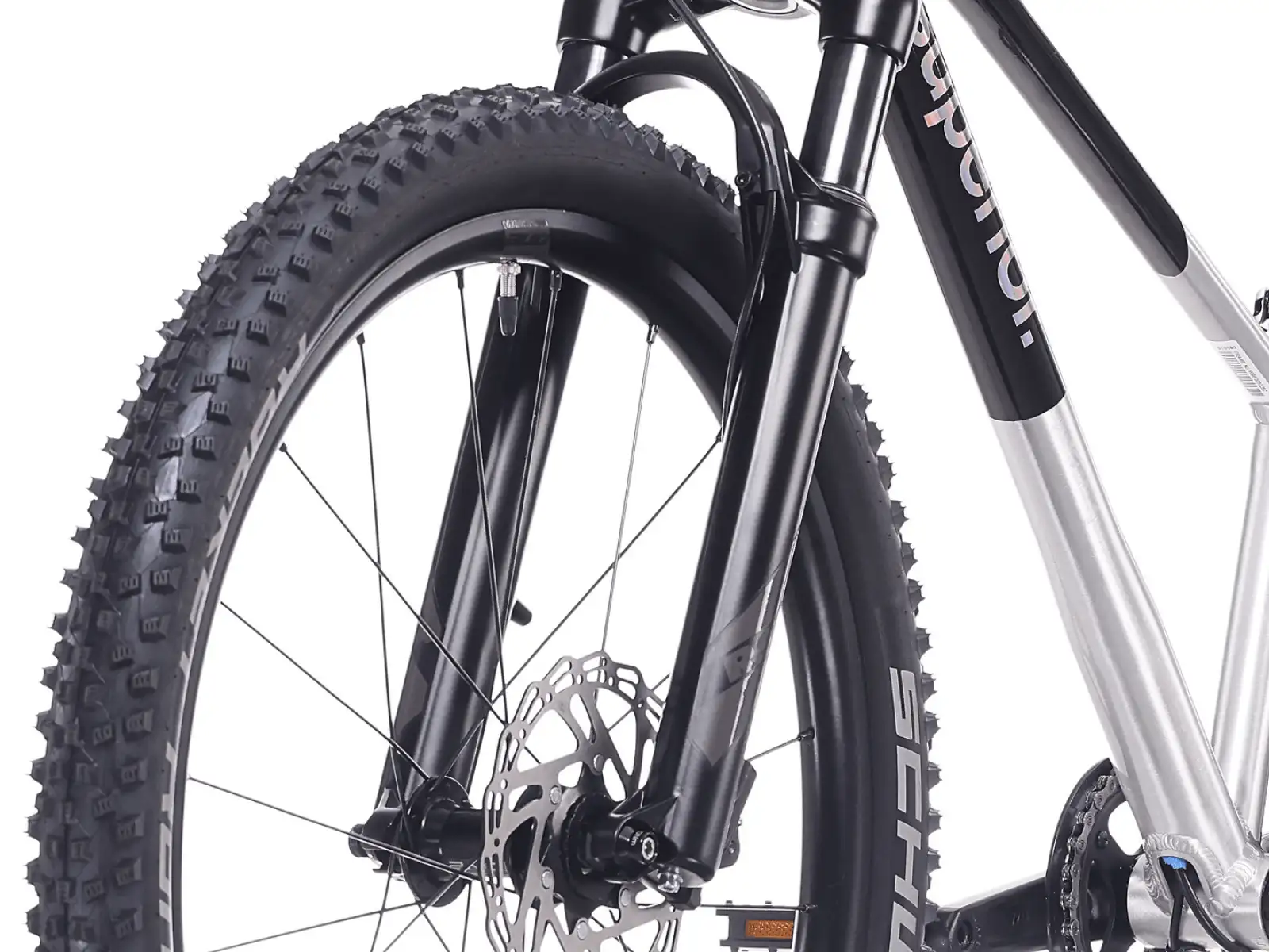 Superior TEAM 24 detský bicykel Gloss Brushed Alu / Rainbow Black