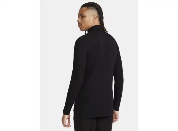 Craft ADV Wool Merino pánske tričko dlhý rukáv so zipsom čierna