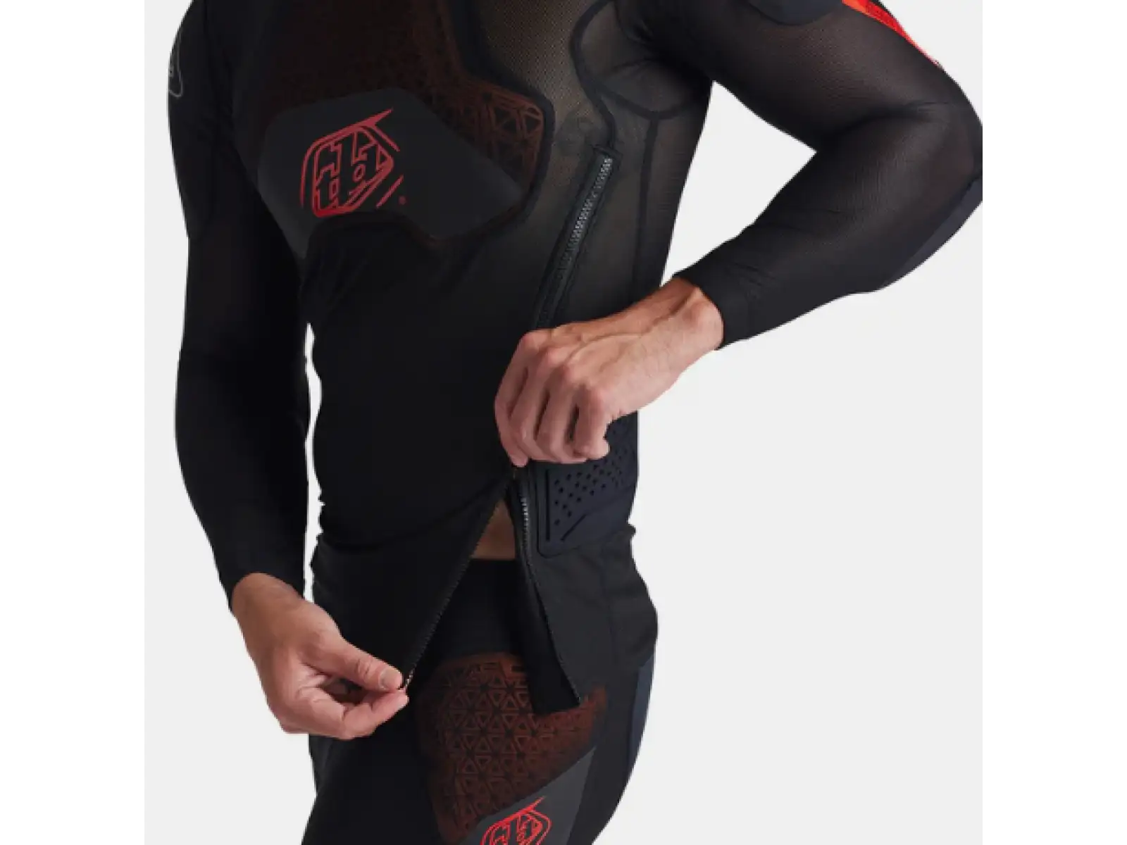 Troy Lee Designs Stage Ghost D3O Solid ochranná vesta s dlhým rukávom Black