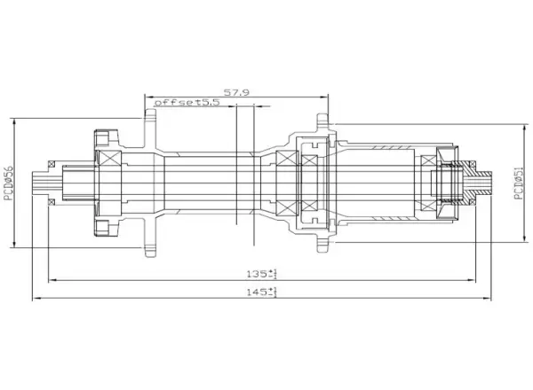 MAX1 Performance Zadný náboj12x142 mm 32 dier pre Sram XD