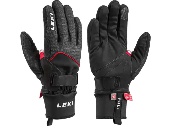 Bežecké rukavice Leki Nordic Thermo Shark black/red