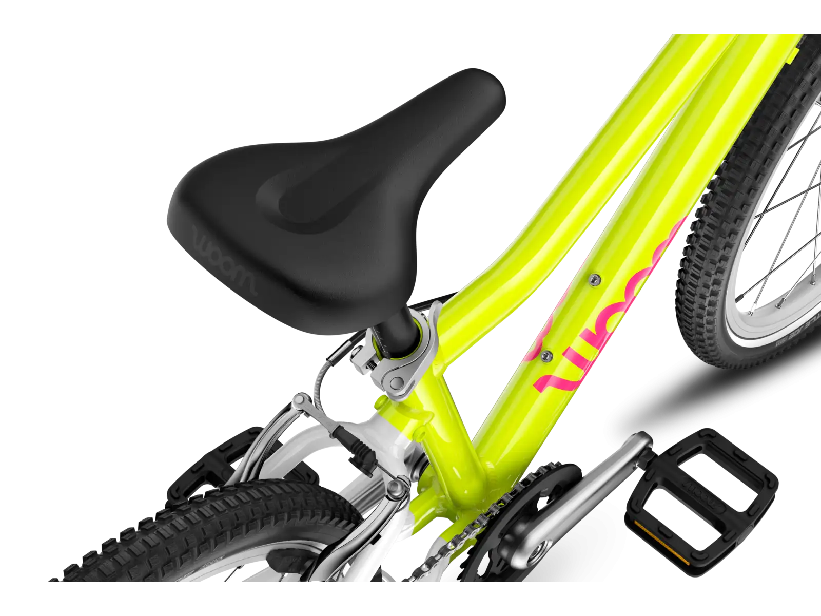Woom GO 4 detský bicykel neon lime