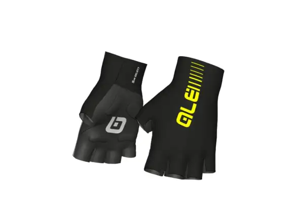 Alé Sunselect rukavice krátke čierne/fluo žlté