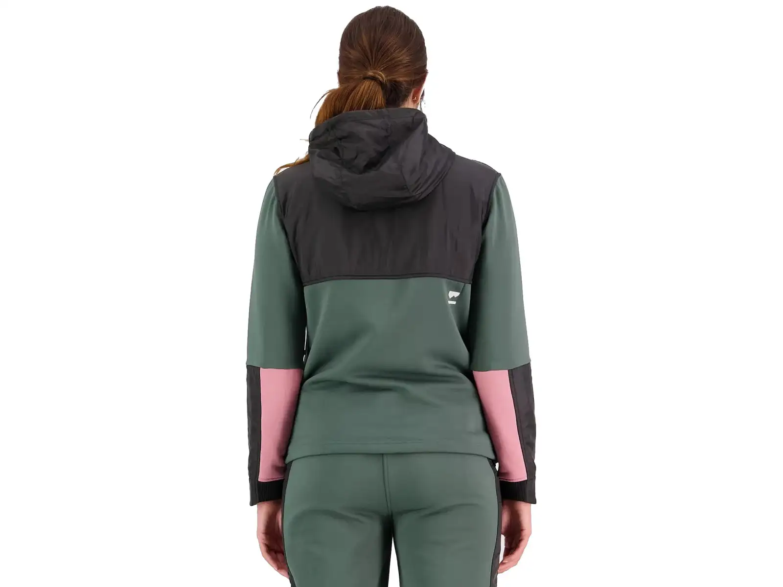 Mons Royale Decade Mid Hoody dámska mikina s dlhým rukávom Burnt sage/black