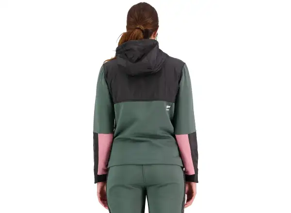 Mons Royale Decade Mid Hoody dámska mikina s dlhým rukávom Burnt sage/black