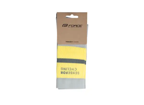 Force Stripe cyklistické ponožky sivá